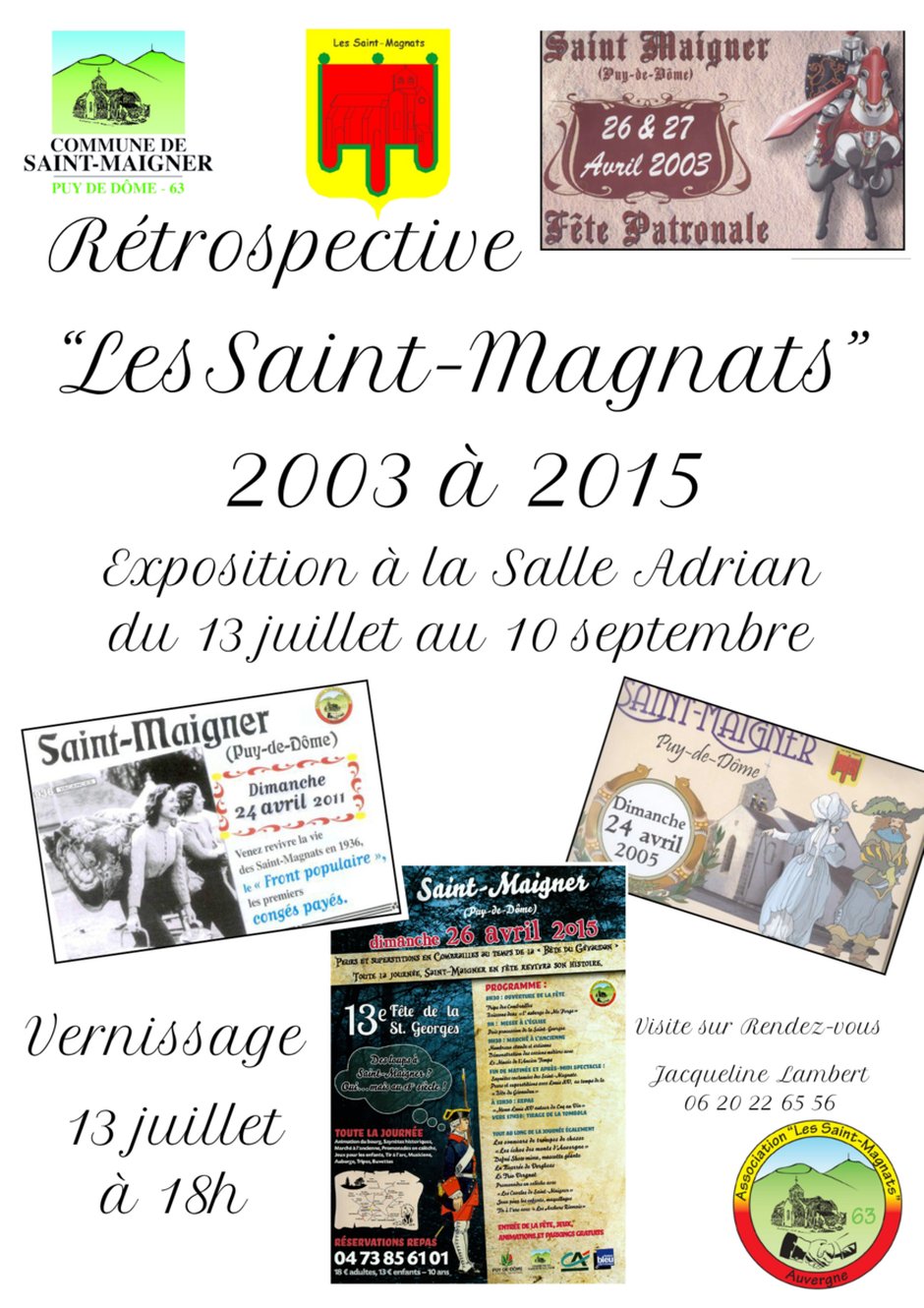 Affiche de l'exposition rétrospective Les Saint-Magnats à Saint-Maigner